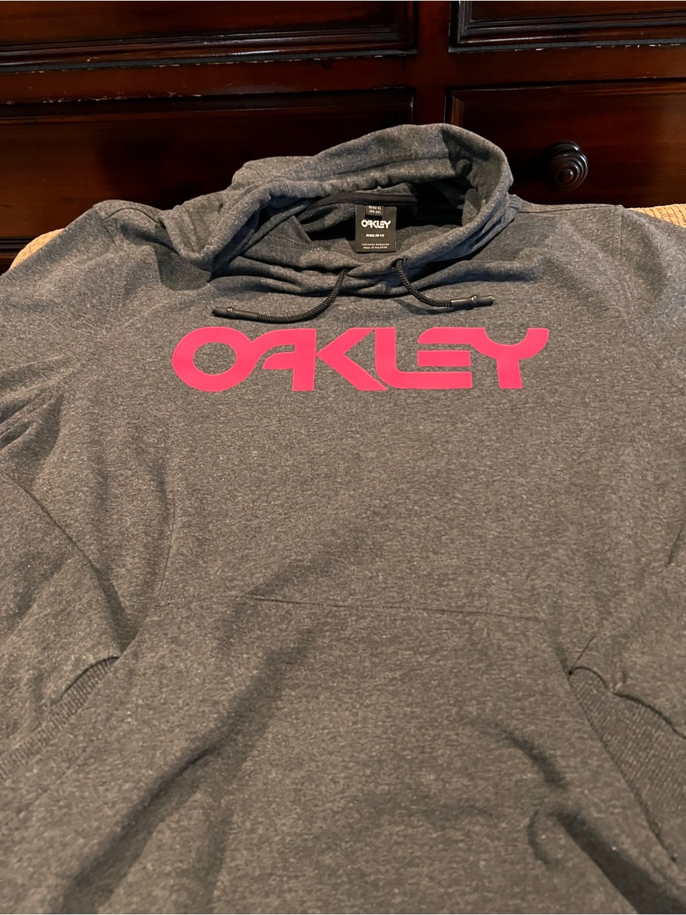 Oakley Black Hoodie with White Logo Tag